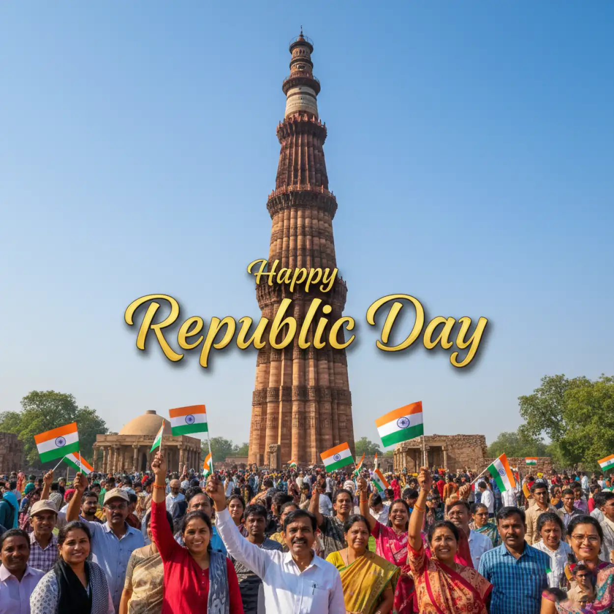 Free Download Happy Republic Day Wishes One Line - High Quality Happy Republic Day Wishes Image