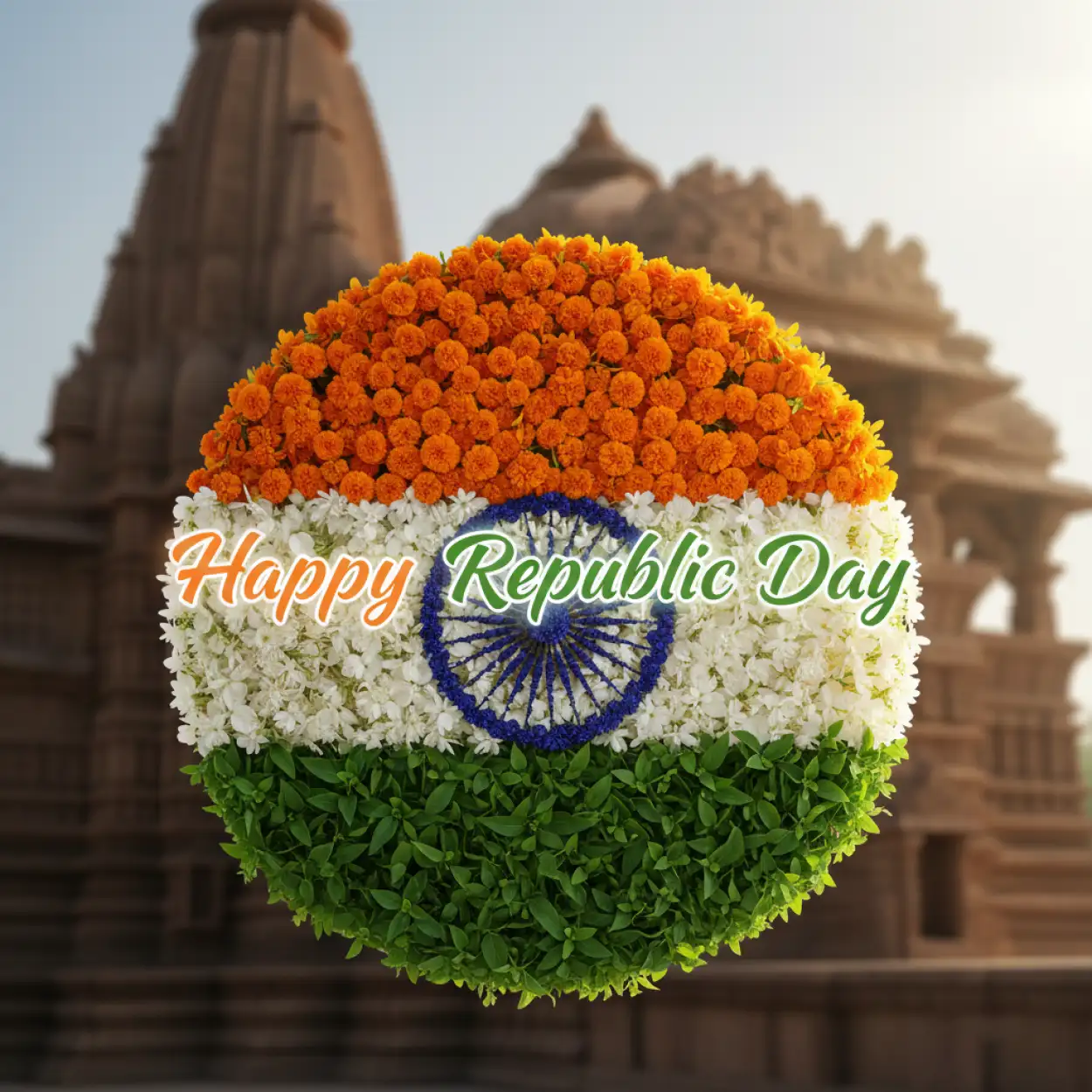 Free Download Happy Republic Day Wishes Tiranga Theme - High Quality Happy Republic Day Wishes Image