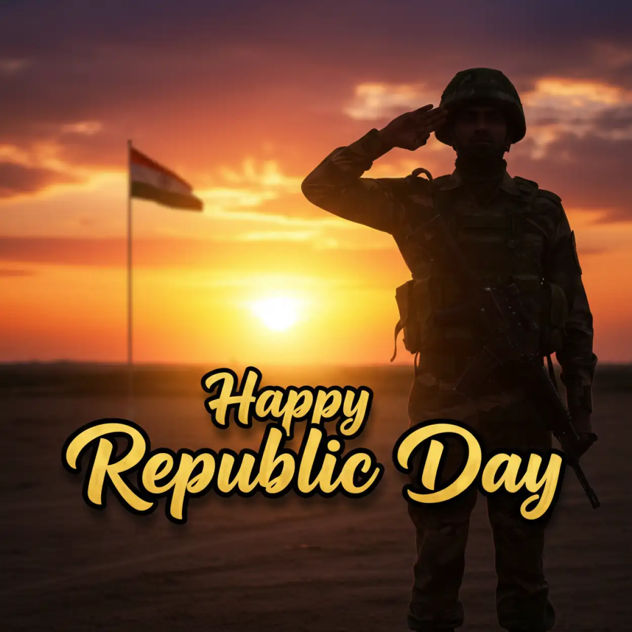 Free Download Happy Republic Day Wishes With Soldiers - High Quality Happy Republic Day Wishes Image