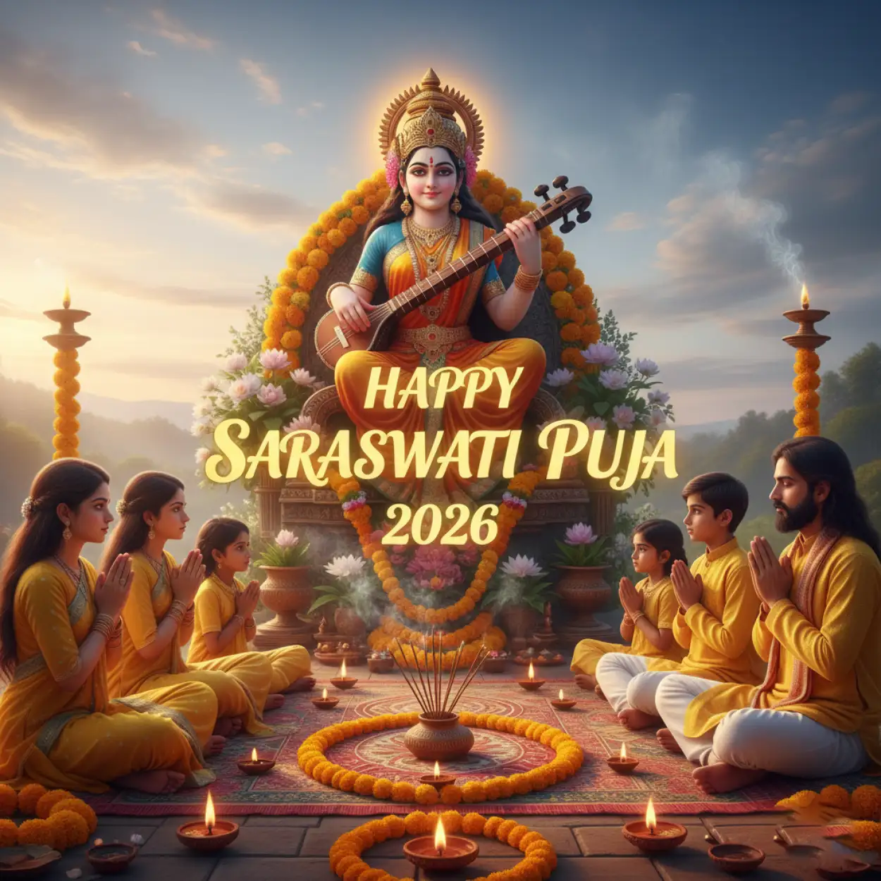 Happy Saraswati Puja 2026 Bhakti Images - Royalty Free Happy Saraswati Puja 2026 Image | Pngmagic Free Download Happy Saraswati Puja 2026 Bhakti Images - High Quality Happy Saraswati Puja 2026 Background