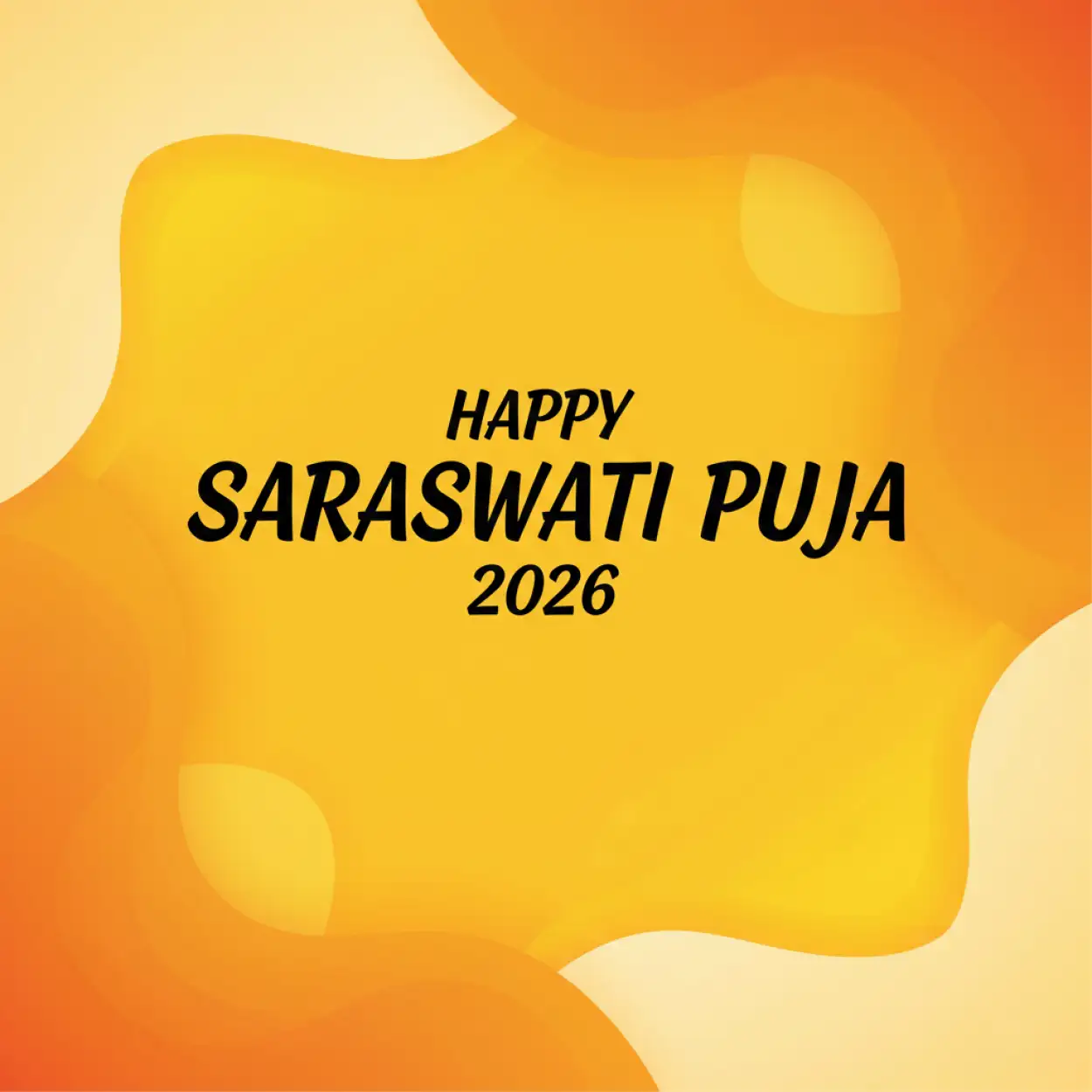 Free Download Happy Saraswati Puja 2026 Digital Card - High Quality Happy Saraswati Puja 2026 Background