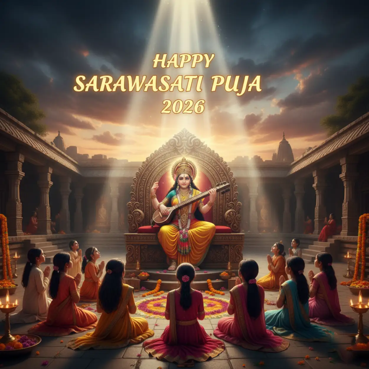 Happy Saraswati Puja 2026 Maa Saraswati Image - Royalty Free Happy Saraswati Puja 2026 Image | Pngmagic Free Download Happy Saraswati Puja 2026 Maa Saraswati Image - High Quality Happy Saraswati Puja 2026 Background