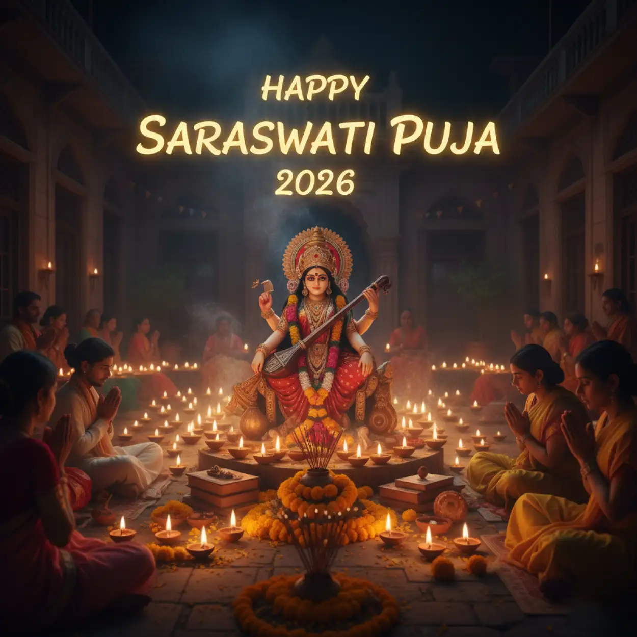 Happy Saraswati Puja 2026 Printable Poster - Royalty Free Happy Saraswati Puja 2026 Image | Pngmagic Free Download Happy Saraswati Puja 2026 Printable Poster - High Quality Happy Saraswati Puja 2026 Background