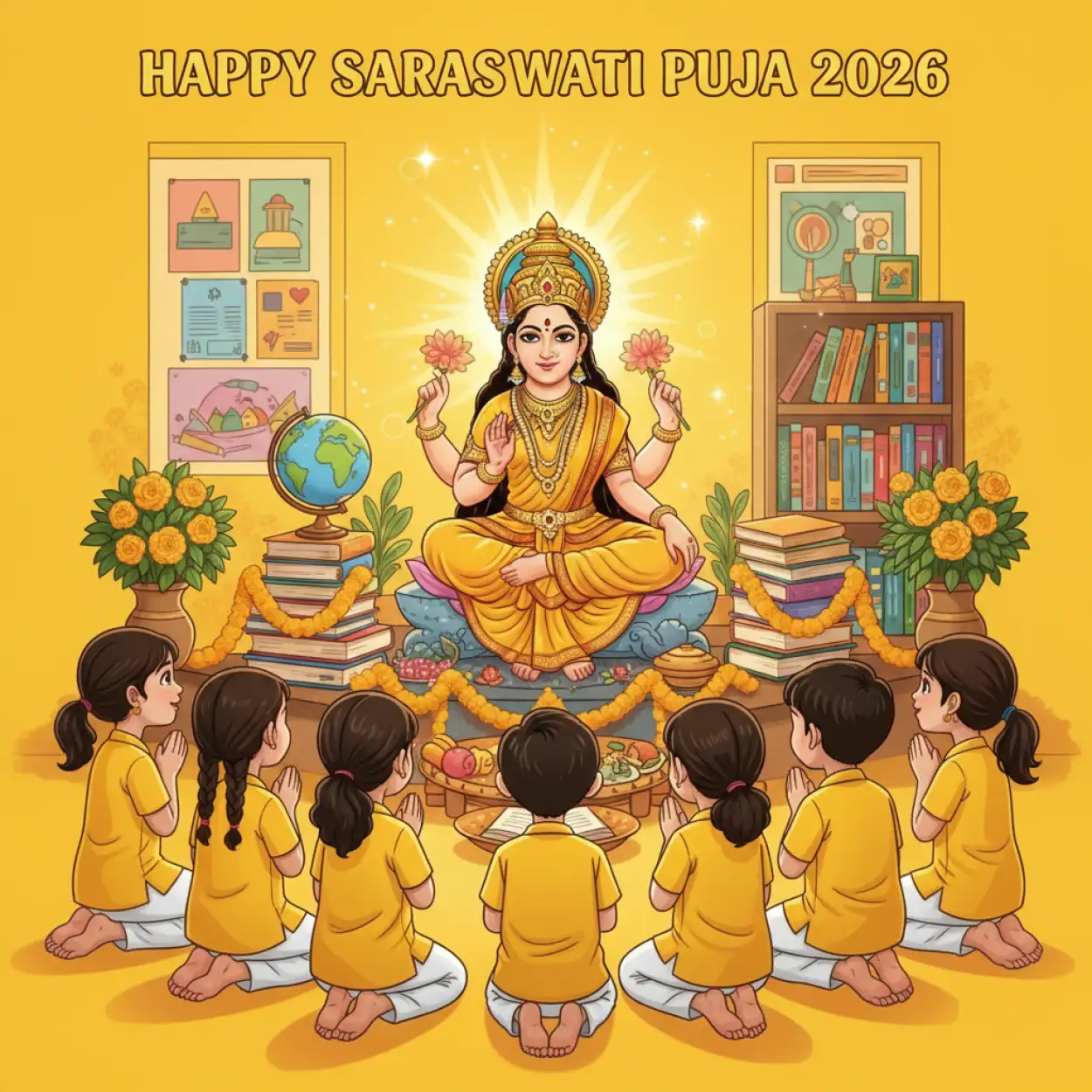 Happy Saraswati Puja 2026 School Poster - Royalty Free Happy Saraswati Puja 2026 Image | Pngmagic Free Download Happy Saraswati Puja 2026 School Poster - High Quality Happy Saraswati Puja 2026 Background