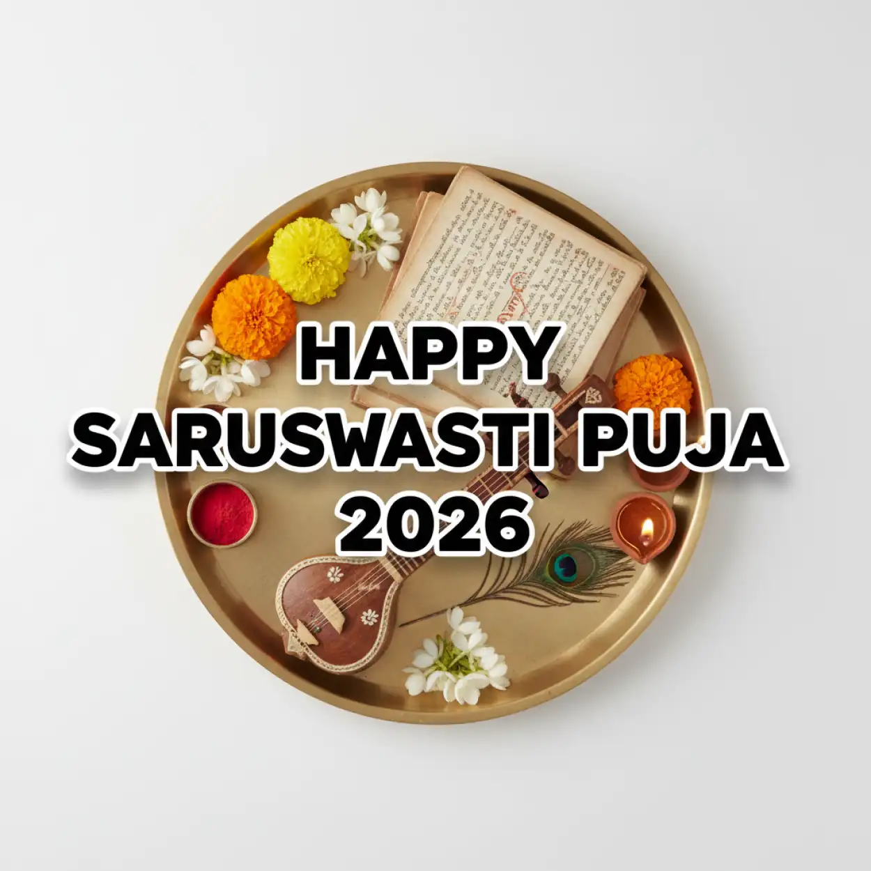 Happy Saraswati Puja 2026 Text Png - Royalty Free Happy Saraswati Puja 2026 Image | Pngmagic Free Download Happy Saraswati Puja 2026 Text Png - High Quality Happy Saraswati Puja 2026 PNG Image