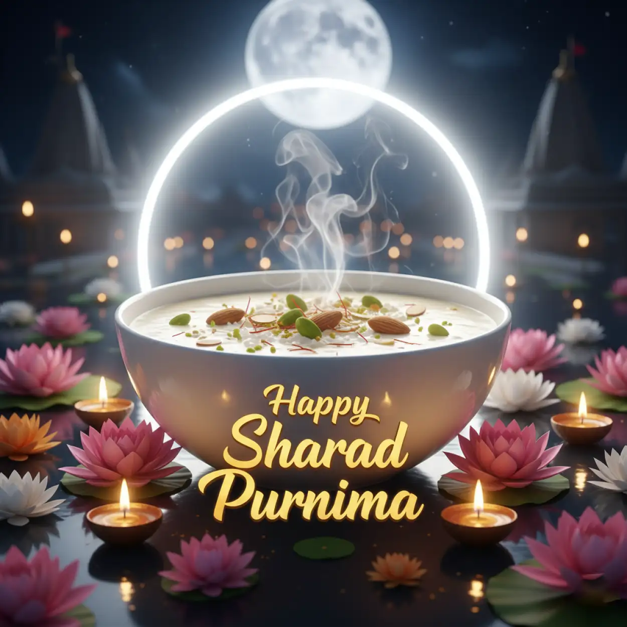 Free Download Happy Sharad Purnima Chandni Night Images - High Quality Happy Sharad Purnima Background