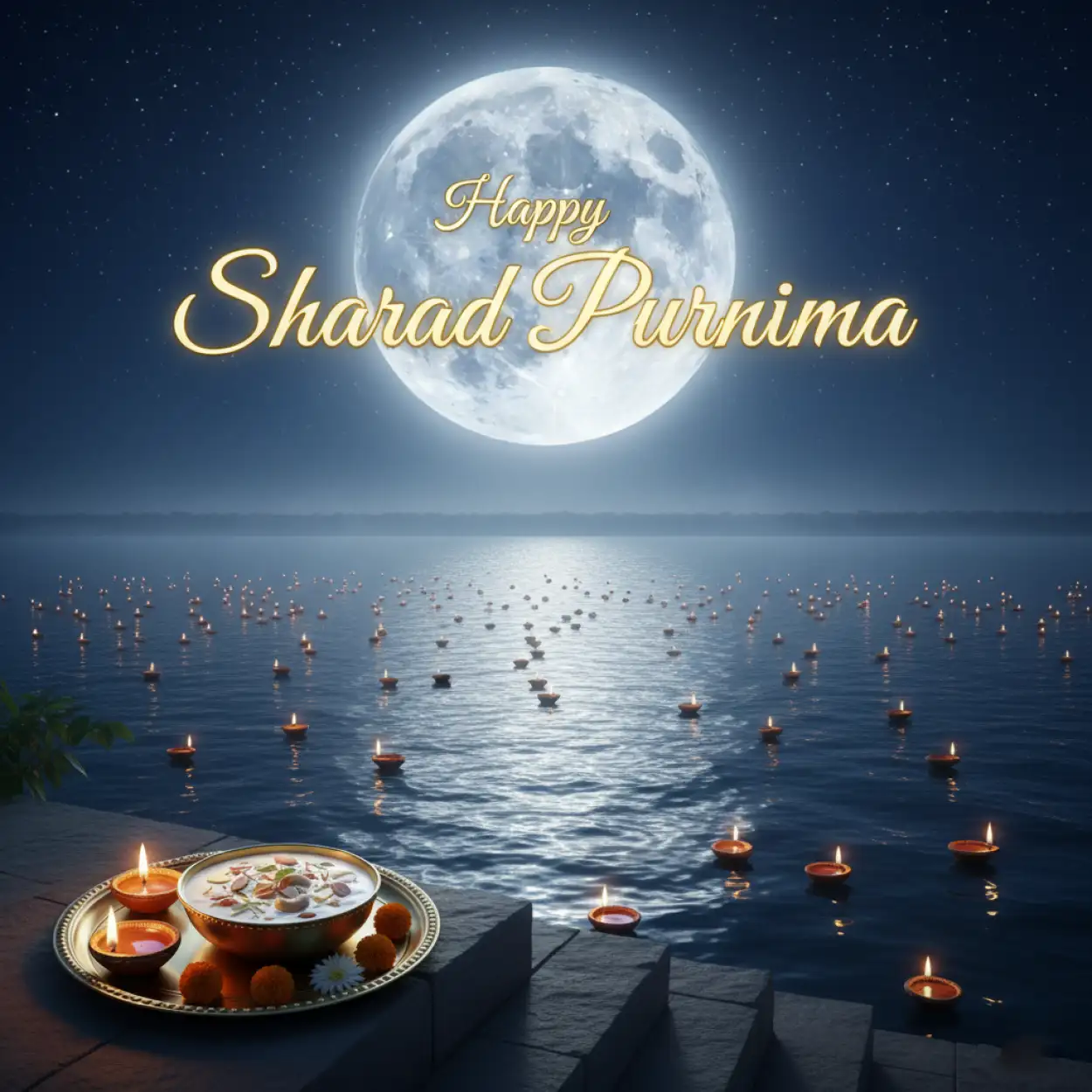 Free Download Happy Sharad Purnima Full Moon PNG - High Quality Happy Sharad Purnima PNG Image