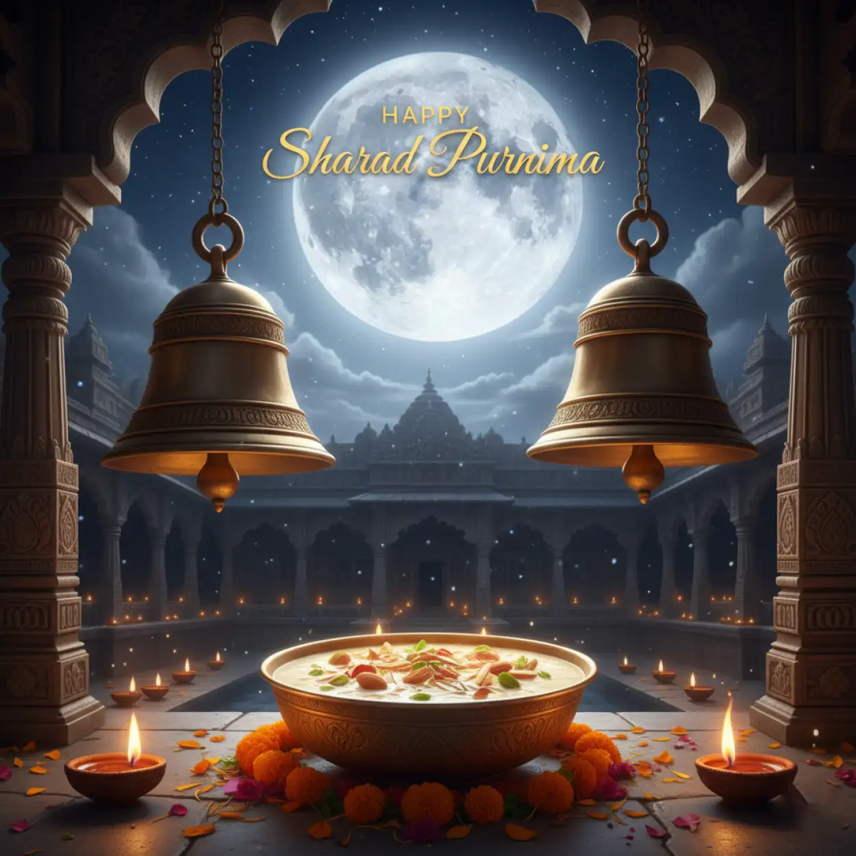 Free Download Happy Sharad Purnima Shayari In Hindi Text - High Quality Happy Sharad Purnima Background