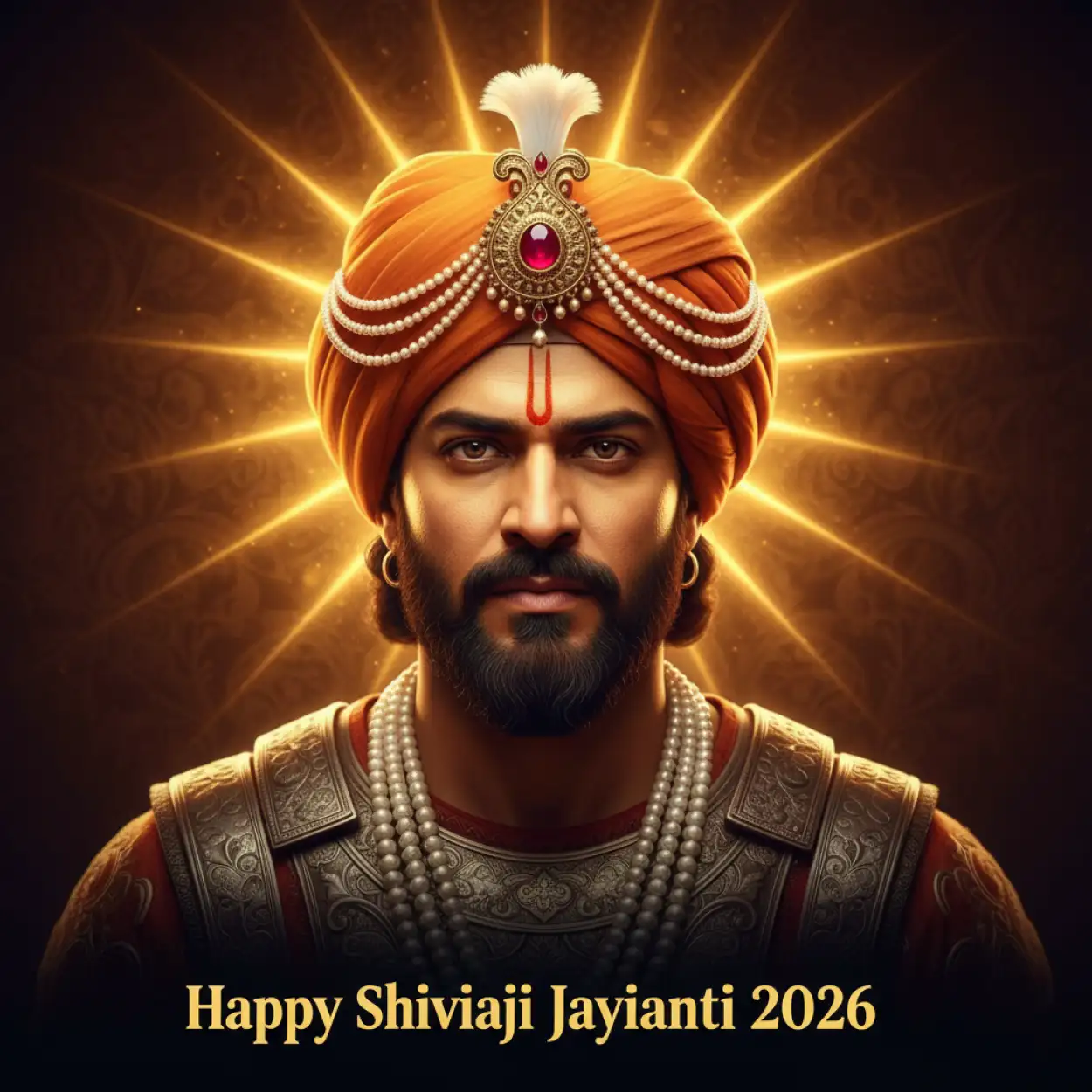 Free Download Happy Shivaji Jayanti 2026 Greeting Card Design - High Quality Happy Shivaji Jayanti 2026 Image