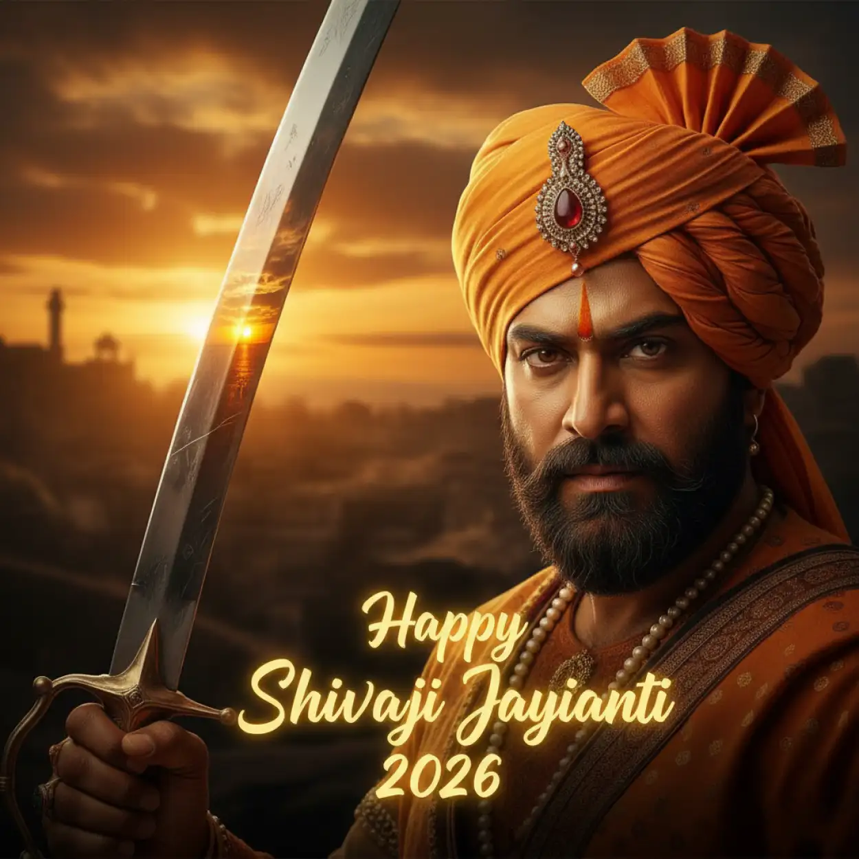Free Download Happy Shivaji Jayanti 2026 Patriotic Poster Hd - High Quality Happy Shivaji Jayanti 2026 Background