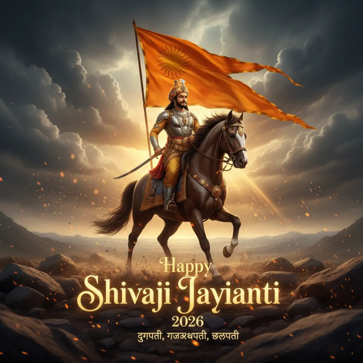 Free Download Happy Shivaji Jayanti 2026 Royal Tribute Design - High Quality Happy Shivaji Jayanti 2026 Background