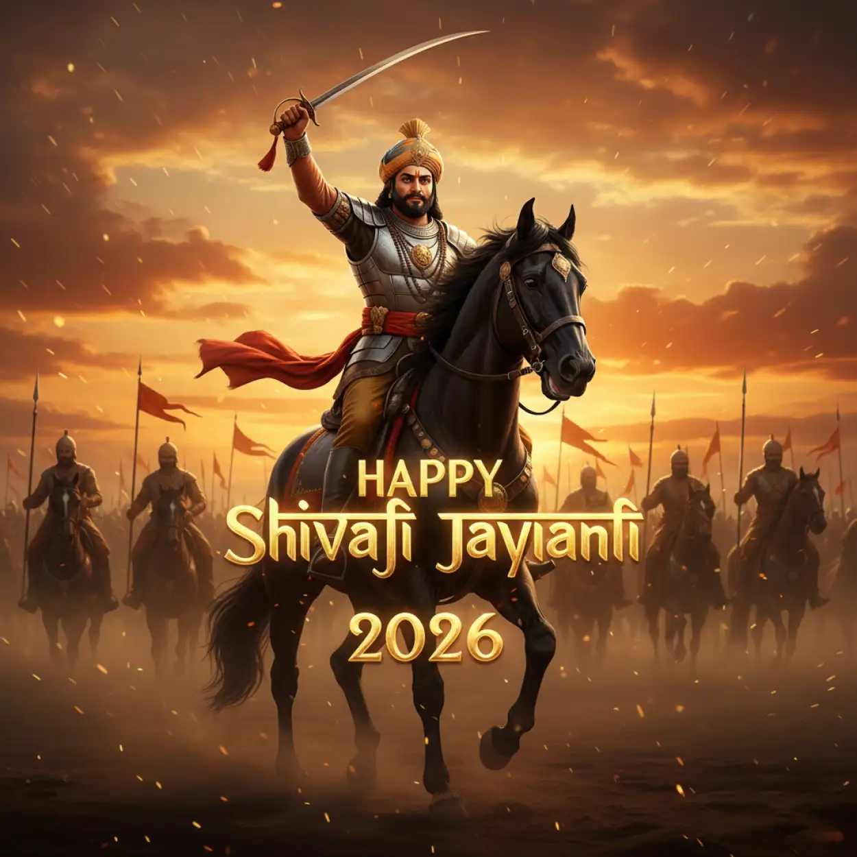 Free Download Happy Shivaji Jayanti 2026 Social Media Banner - High Quality Happy Shivaji Jayanti 2026 Background