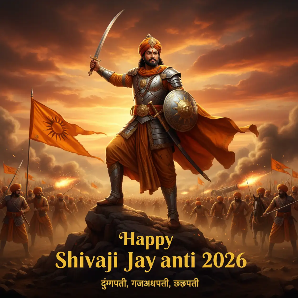 Free Download Happy Shivaji Jayanti 2026 - High Quality Happy Shivaji Jayanti 2026 Image