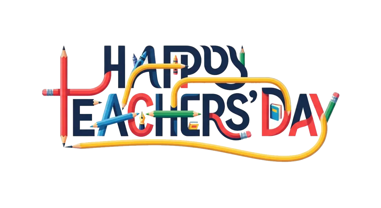 Free Download Happy Teachers Day Creative Text Png - High Quality Teachers Day Png Transparent PNG