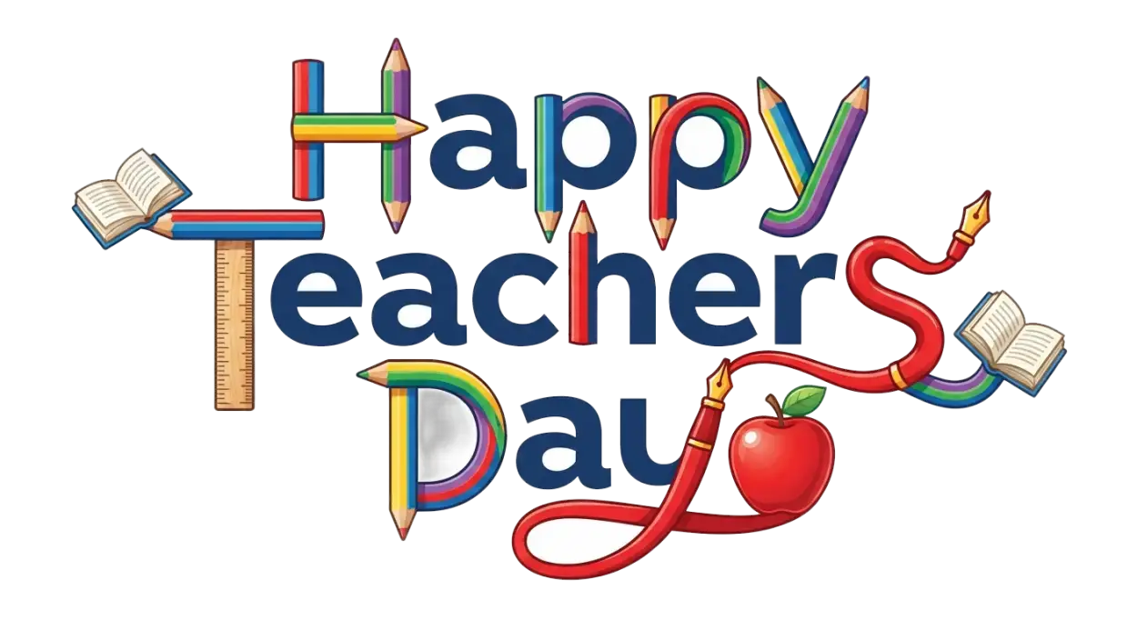 Free Download Happy Teachers Day Greeting Png - High Quality Teachers Day Png Transparent PNG