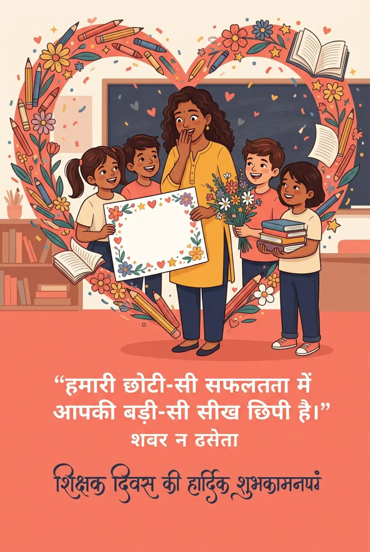 Free Download Happy Teachers Day Images In Hindi For Instagram Story - High Quality Teachers Day Wishes In Hindi Image