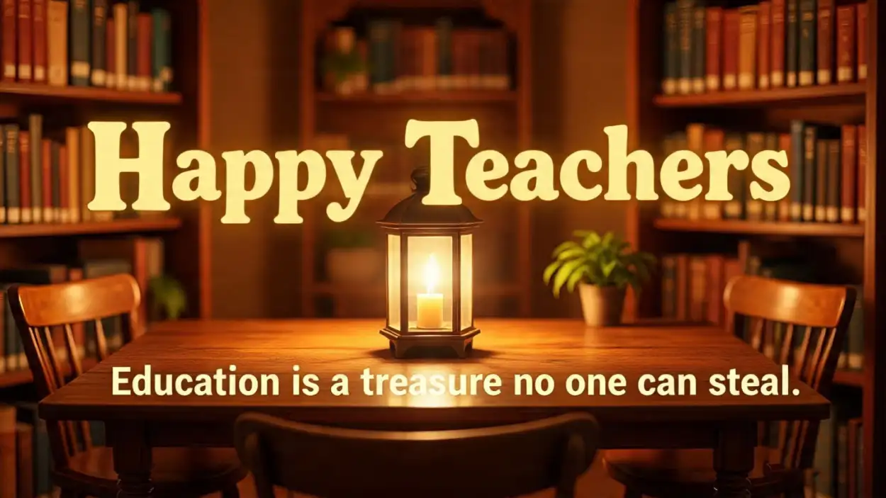 Free Download Happy Teachers Day Inspirational Message With Candle Photo - High Quality Happy Teachers Day Image