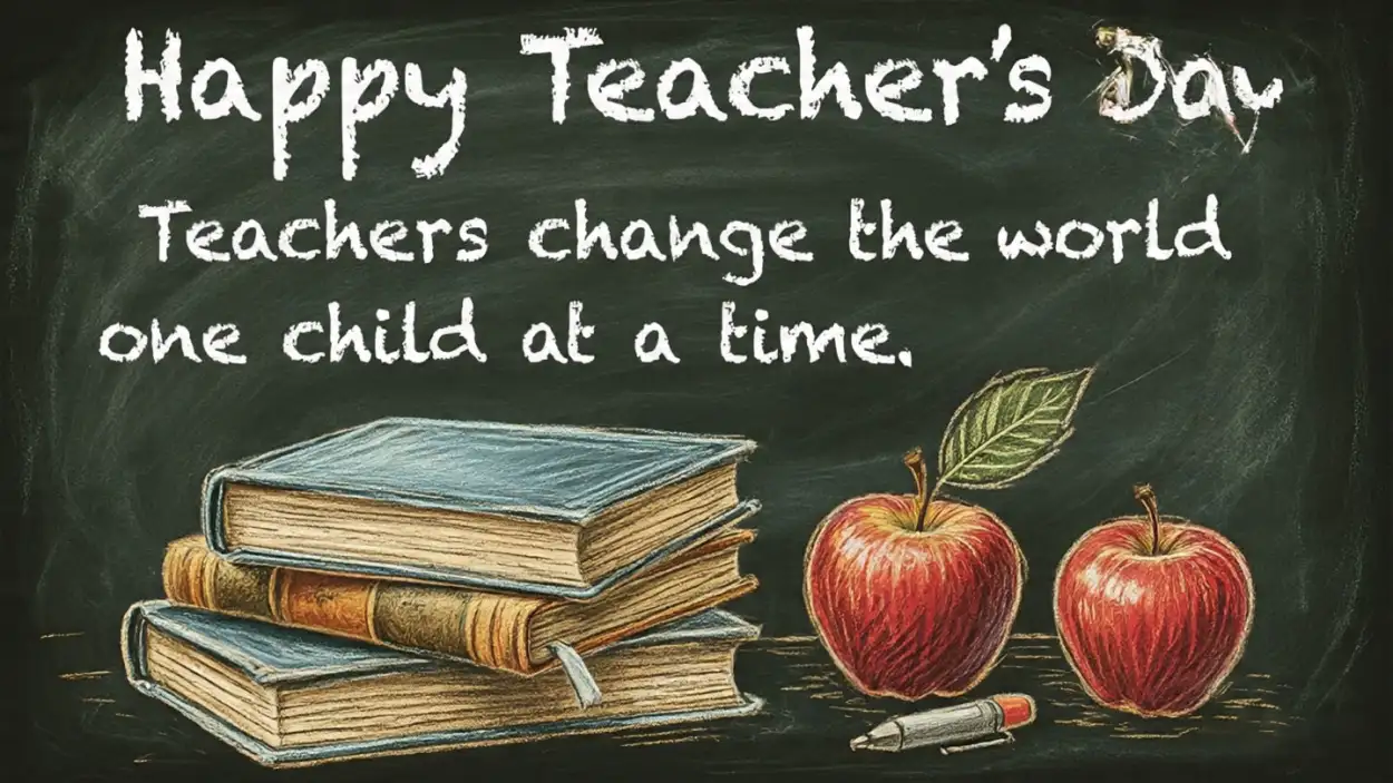 Free Download Happy Teachers Day Quotes With Cartoon Design - High Quality Happy Teachers Day Quotes Background