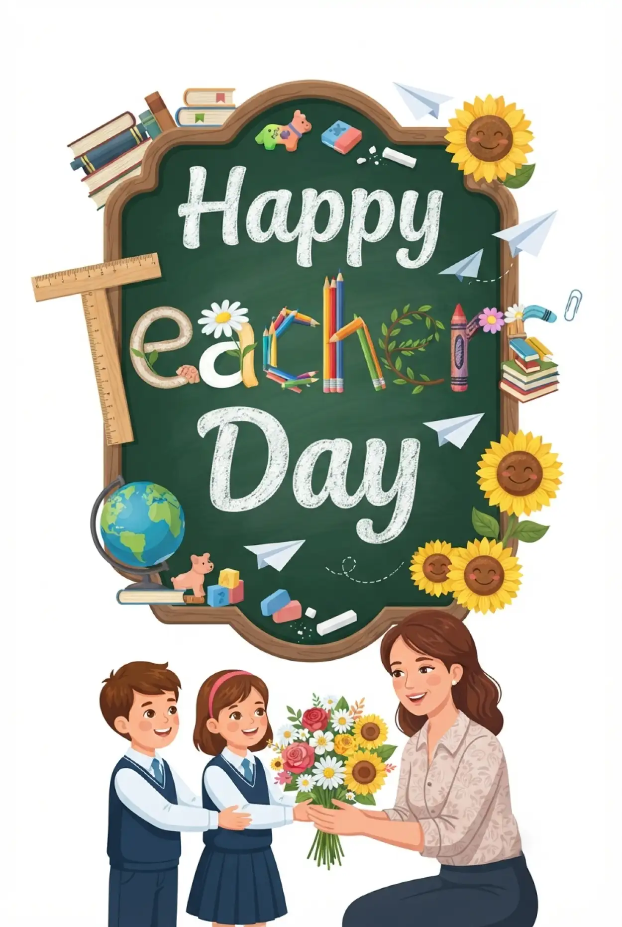 Free Download Happy Teachers Day School Greeting Images - High Quality Happy Teachers Day Image