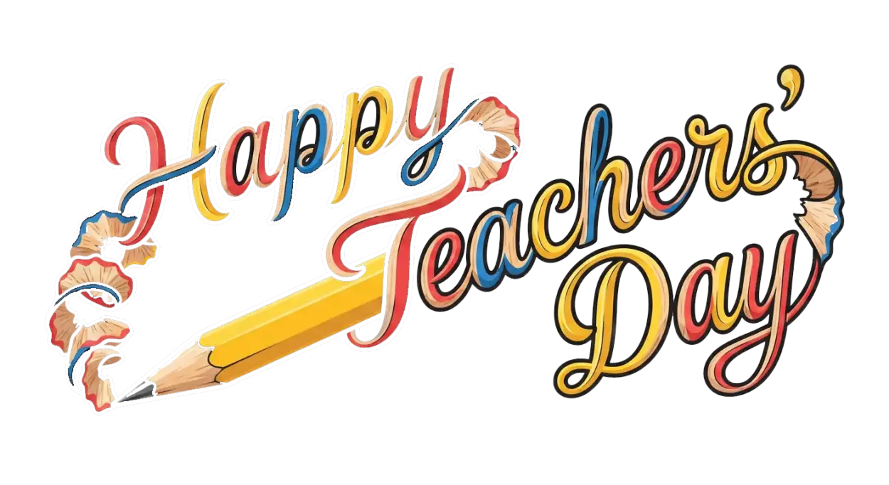 Free Download Happy Teachers Day Typography Png - High Quality Teachers Day Png Transparent PNG