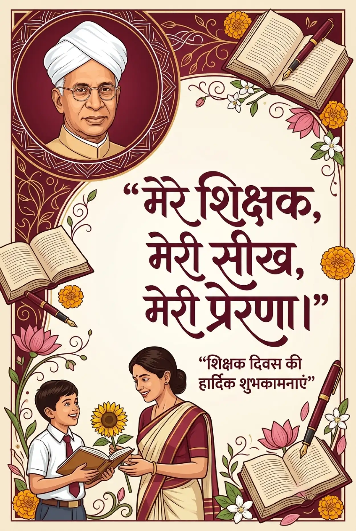 Free Download Happy Teachers Day Wishes In Hindi For Madam - High Quality Teachers Day Wishes In Hindi Image