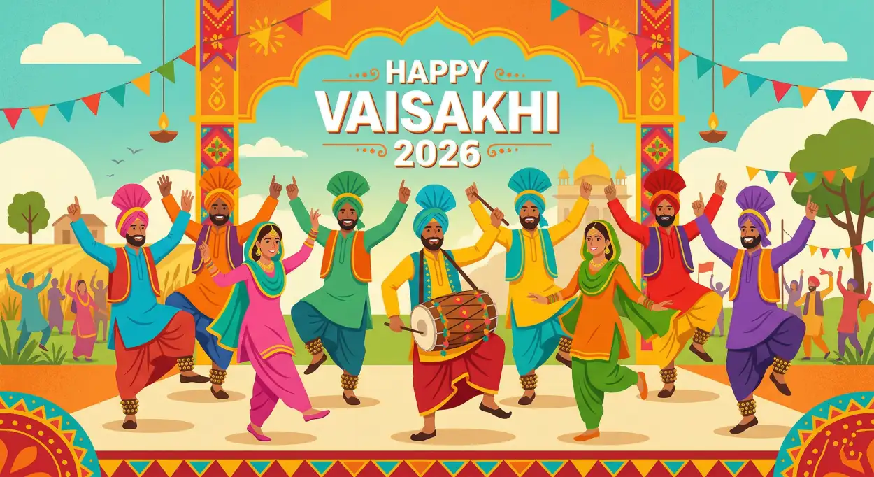 Free Download Happy Vaisakhi 2026 Wishes In Punjabi - High Quality Happy Vaisakhi 2026 Wishes Image