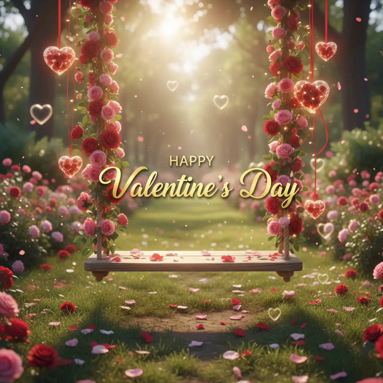 Free Download Happy Valentines Day Ai Generated Luxury Romantic Background 2 - High Quality Happy Valentines Day Background