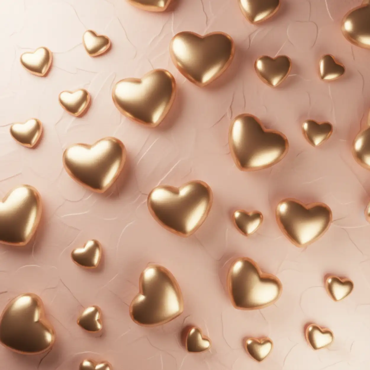 Free Download Happy Valentines Day Background With Golden Hearts - High Quality Happy Valentines Day Background Hd Background