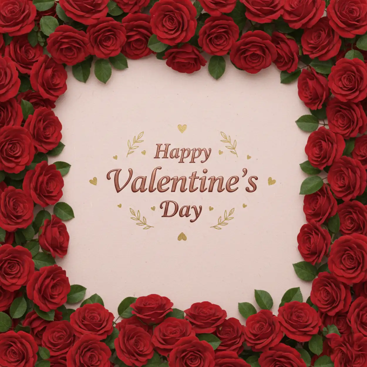 Free Download Happy Valentines Day Premium Greeting Card Design With Roses 2 - High Quality Happy Valentines Day Image