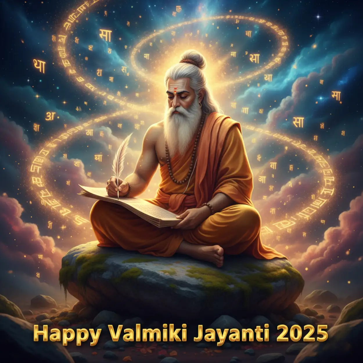 Free Download Happy Valmiki Jayanti 2025 Captions For Instagram - High Quality Happy Valmiki Jayanti 2025 Background