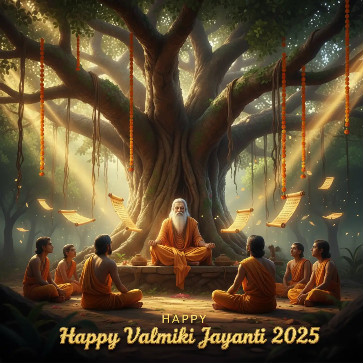 Free Download Happy Valmiki Jayanti 2025 Greeting Cards Download - High Quality Happy Valmiki Jayanti 2025 Image