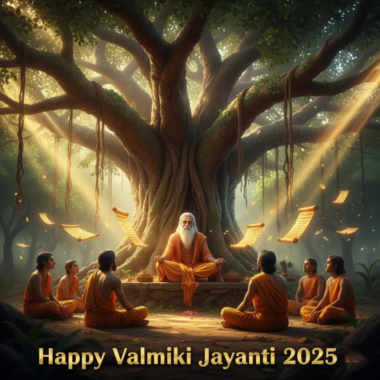 Free Download Happy Valmiki Jayanti 2025 Short Status Lines - High Quality Happy Valmiki Jayanti 2025 Background