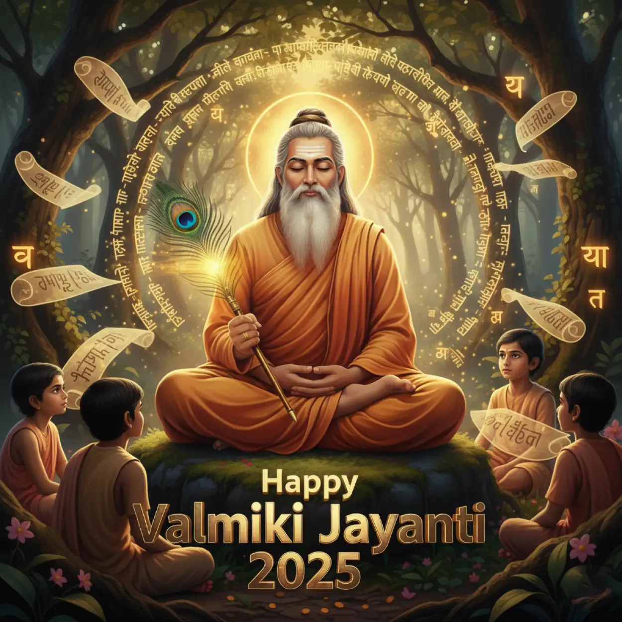 Free Download Happy Valmiki Jayanti 2025 Wishes And Blessings - High Quality Happy Valmiki Jayanti 2025 Background