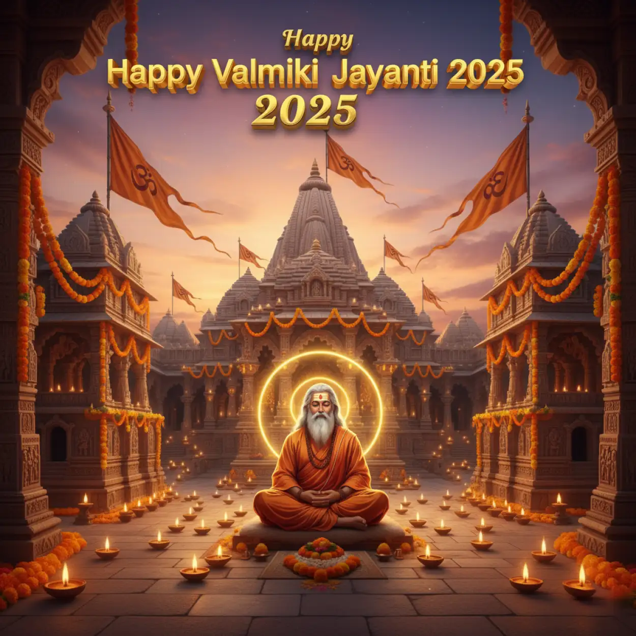 Free Download Happy Valmiki Jayanti 2025 Wishes In Marathi - High Quality Happy Valmiki Jayanti 2025 Background