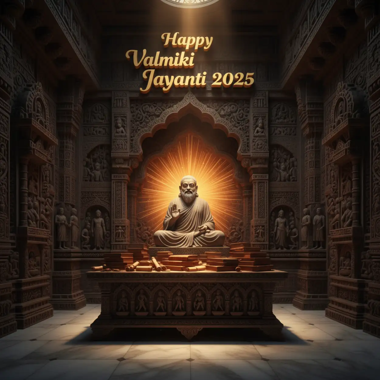 Free Download Happy Valmiki Jayanti Wishes In Hindi 2025 - High Quality Happy Valmiki Jayanti 2025 Background