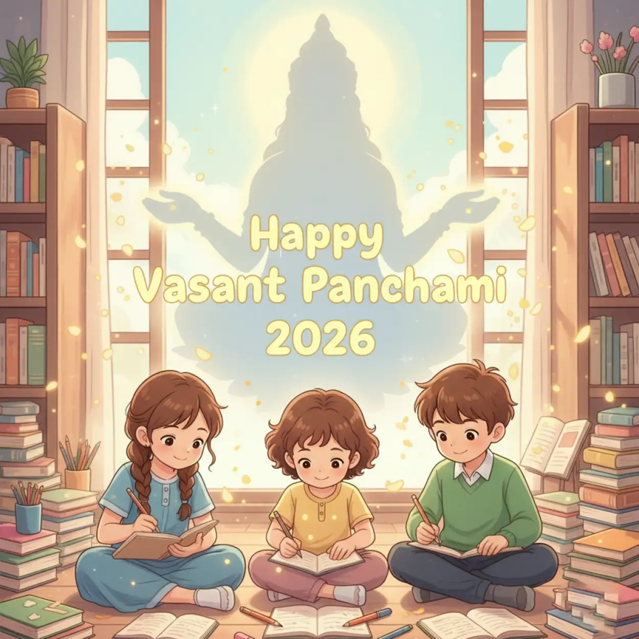 Happy Vasant Panchami 2026 Ghibli Style Image - Royalty Free Happy Vasant Panchami 2026 Image | Pngmagic Free Download Happy Vasant Panchami 2026 Ghibli Style Image - High Quality Happy Vasant Panchami 2026 Background