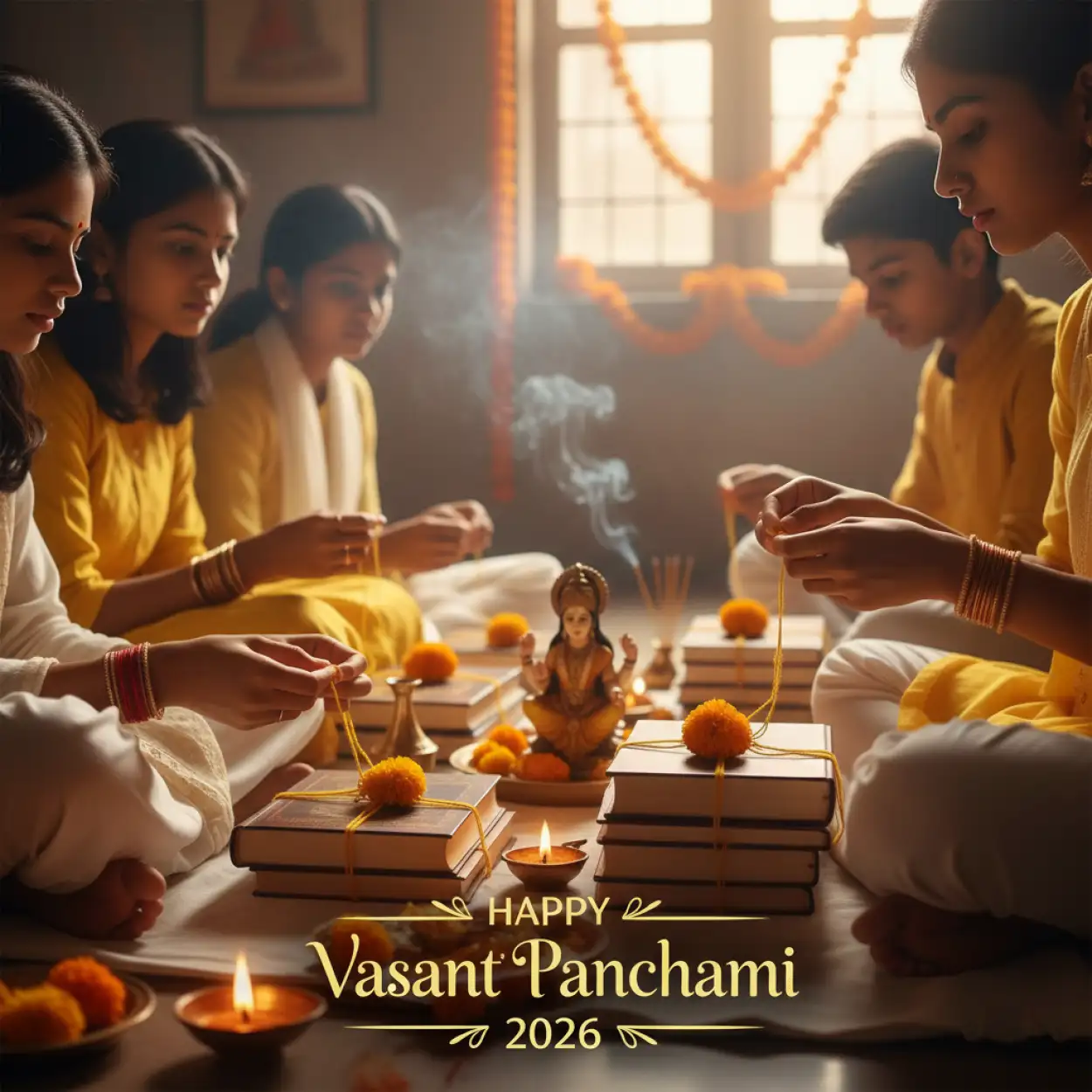 Free Download Happy Vasant Panchami 2026 Instagram Post - High Quality Happy Vasant Panchami 2026 Background