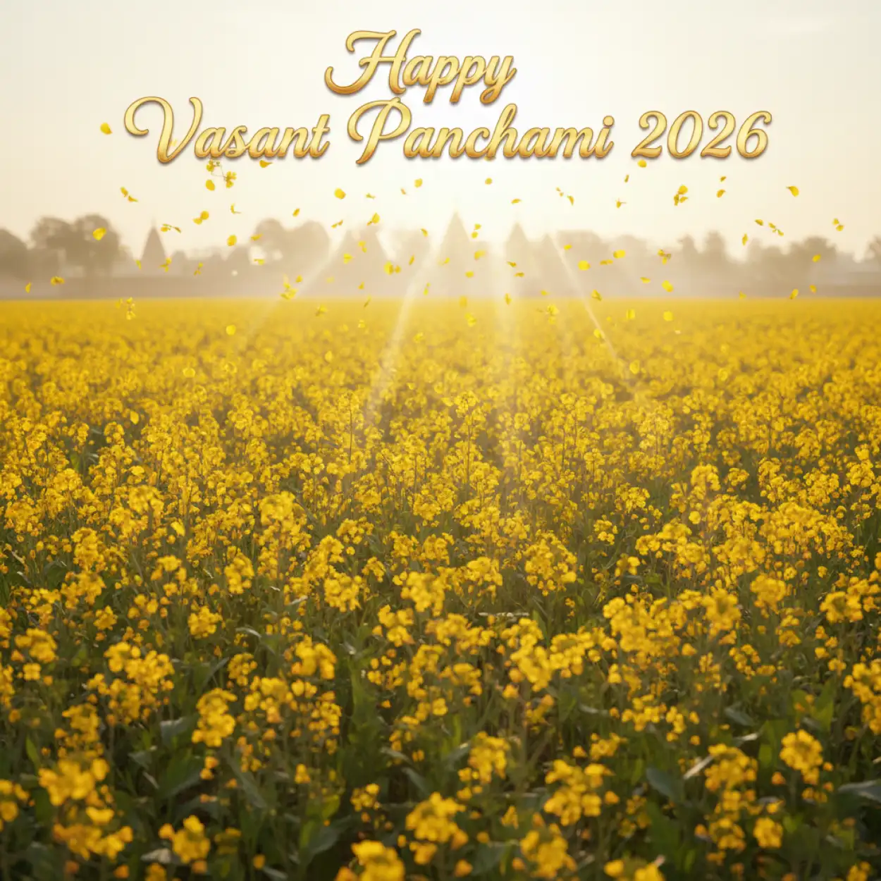 Free Download Happy Vasant Panchami 2026 Yellow Theme Images - High Quality Happy Vasant Panchami 2026 Background