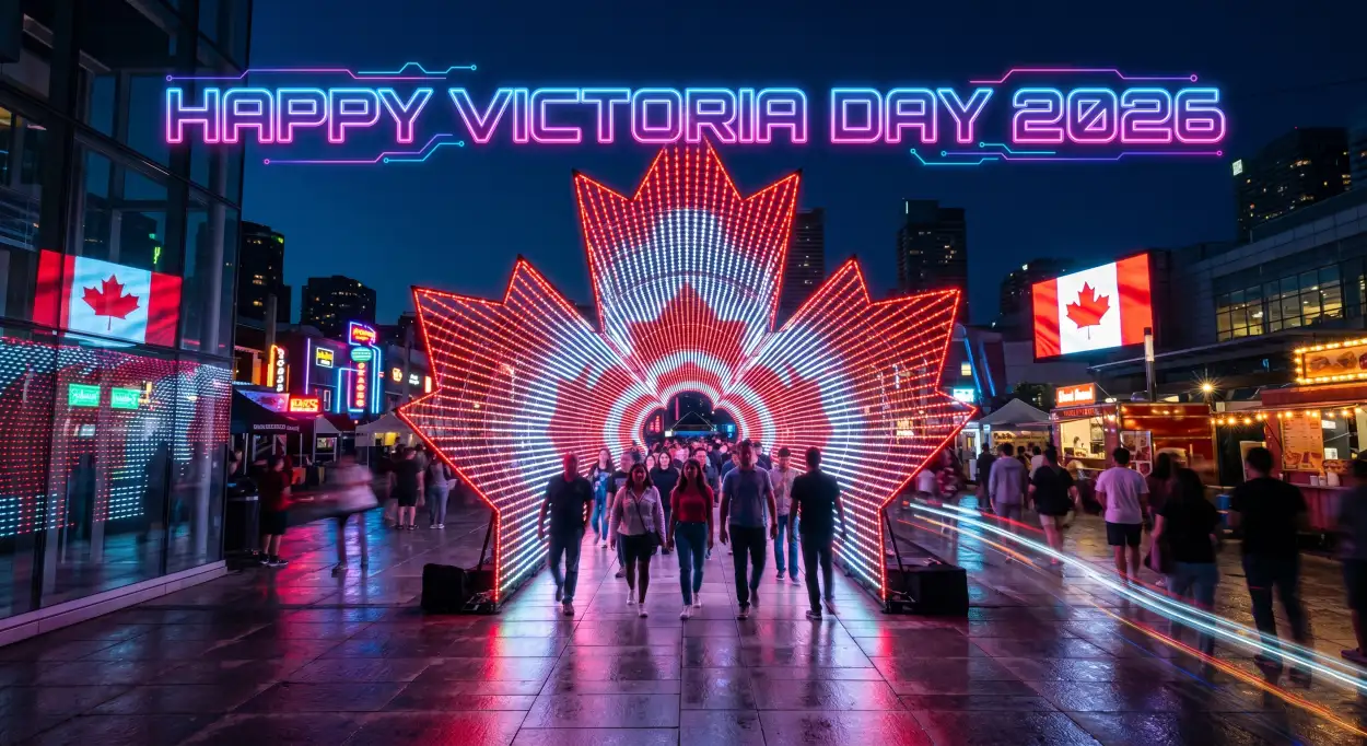 Free Download Happy Victoria Day 2026 Festival Typography Art - High Quality Happy Victoria Day 2026 Image