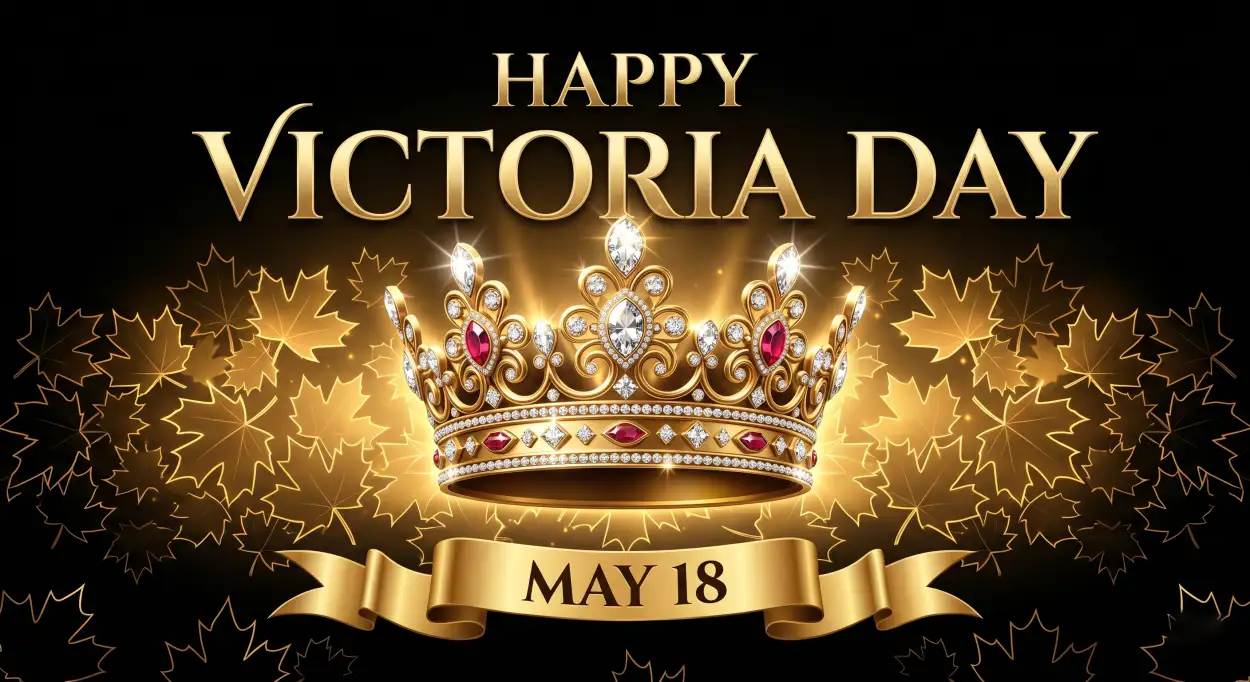 Free Download Happy Victoria Day 2026 Royal Crown Design - High Quality Happy Victoria Day 2026 Image