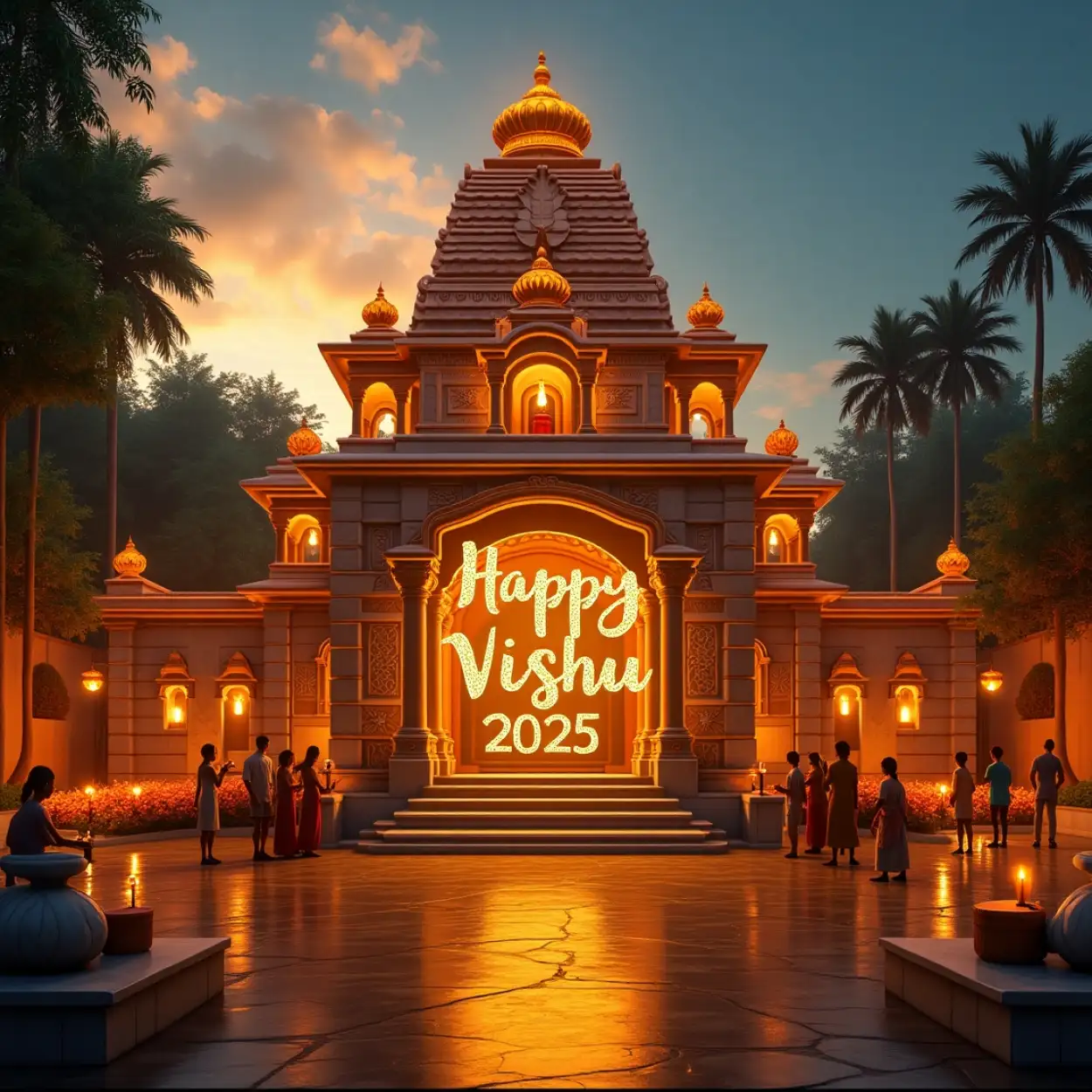 Free Download Happy Vishu 2025 Edit Background - High Quality Happy Vishu 2025 Background