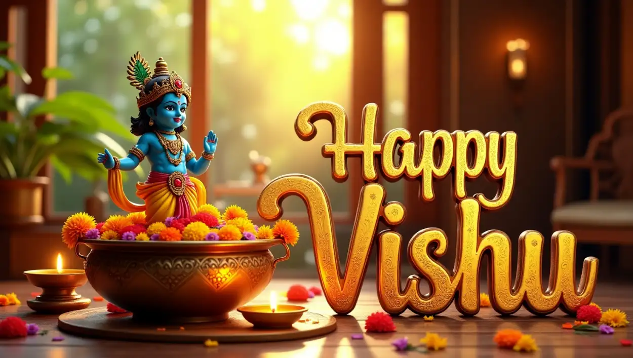 Free Download Happy Vishu 2025 Whatsapp Status Image - High Quality Happy Vishu Background