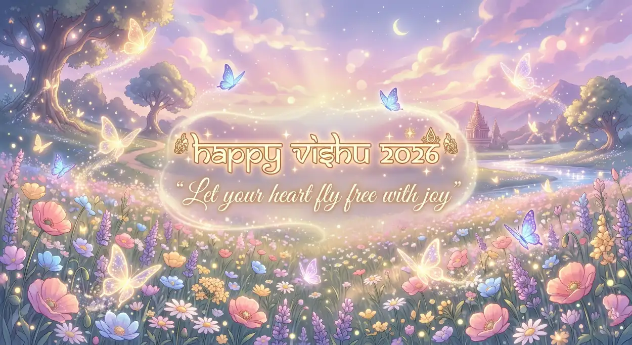 Free Download Happy Vishu 2026 Wishes Aesthetic Background Images For Social Media - High Quality Happy Vishu 2026 Wishes Background Image