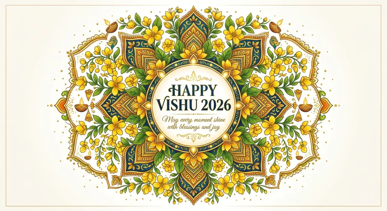 Free Download Happy Vishu 2026 Wishes Greeting Card Ideas - High Quality Happy Vishu 2026 Wishes Image