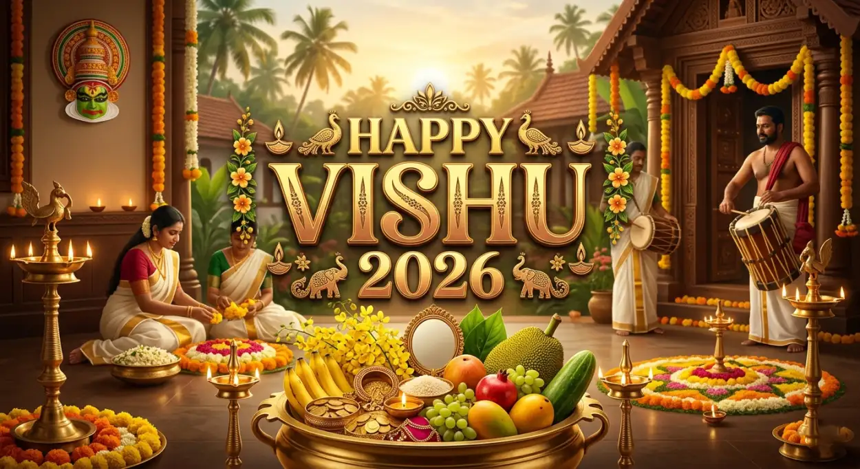 Free Download Happy Vishu 2026 Wishes Images For Social Media - High Quality Happy Vishu 2026 Wishes Image