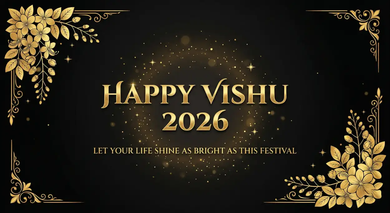 Free Download Happy Vishu 2026 Wishes In English Text Simple - High Quality Happy Vishu 2026 Wishes Image