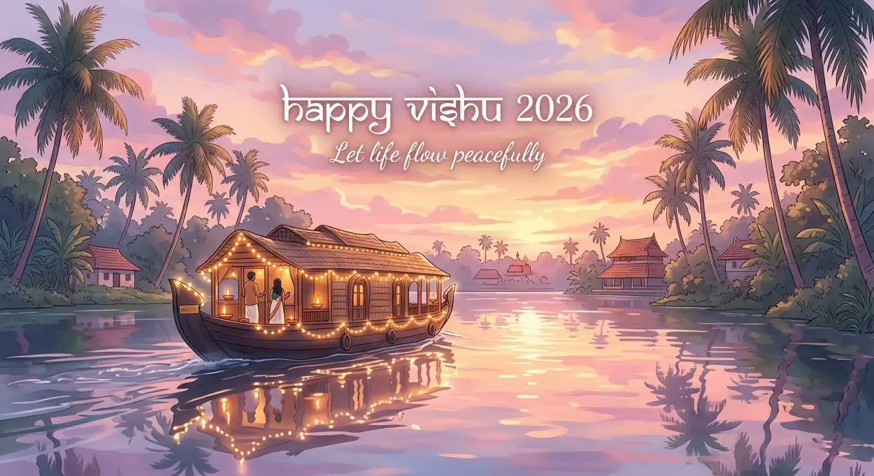 Free Download Happy Vishu 2026 Wishes Kerala New Year Greeting Quotes Collection - High Quality Happy Vishu 2026 Wishes Image