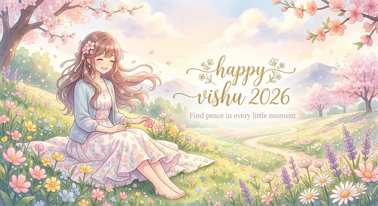 Free Download Happy Vishu 2026 Wishes Reels Video Captions - High Quality Happy Vishu 2026 Wishes Image