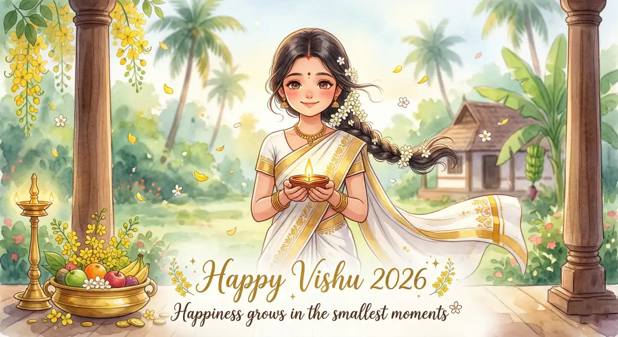 Free Download Happy Vishu 2026 Wishes Short Quotes In Malayalam - High Quality Happy Vishu 2026 Wishes Image