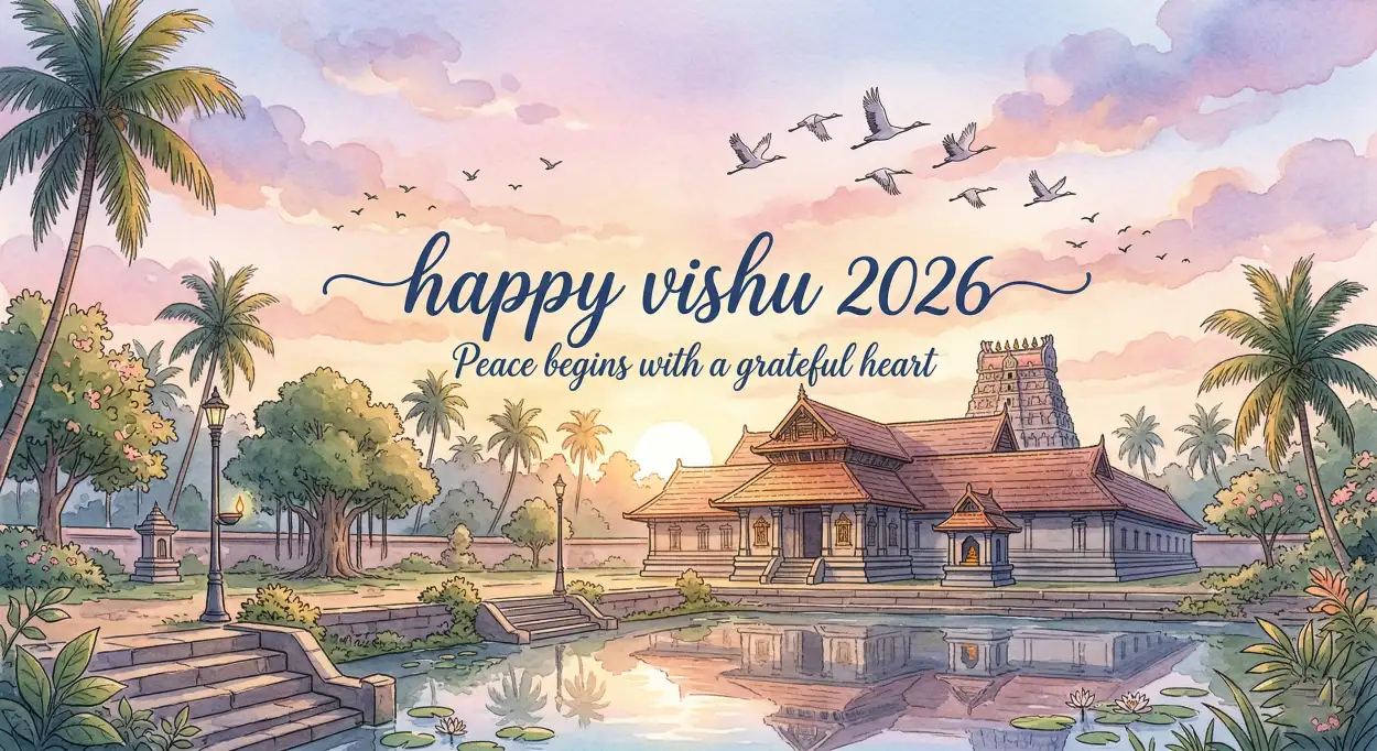 Free Download Happy Vishu 2026 Wishes Traditional Kerala Festival Greeting Messages - High Quality Happy Vishu 2026 Wishes Image